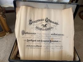 1800's college certificate 