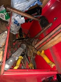 vintage tools and tool box