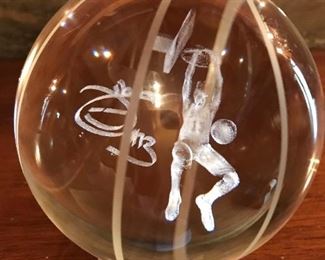 Joakim Noah cool glass paper weight
