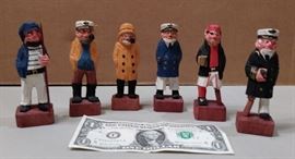 Hand painted Sailors of the sea 3 in wood figures
