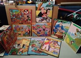 Vintage Frame Tray Puzzles....Captain kangaroo...Popeye...Tom and Jerry.....Others
