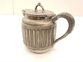 # 81 Rogers  Bro. Triple Plate Tea Pot 425 Hard whit Metal Rogers  Bro. Triple Plate Tea Pot 425 Hard whit Metal 