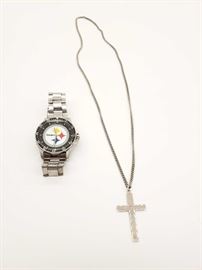 # 89 Costume Jewelry, Pittsburgh Steelers Watch, Necklace Costume Jewelry, Pittsburgh Steelers Watch, Necklace