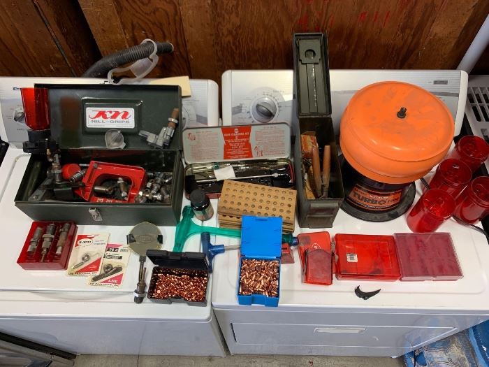 # 119 Reloading lot, bullets, tumbler and more Reloading lot, bullets, tumbler and more