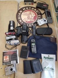 # 307 Misc Cameras, Indian Motorcycles Sign, Locking Deposit Bag, and More Misc Cameras, Indian Motorcycles Sign, Locking Deposit Bag, and More