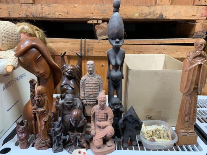 # 256 Misc home decor, wood statues, Buddha and more Misc home decor, wood statues, Buddha and more