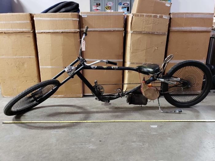 # 503 9 Foot Cruiser Bike with Matching Spoked Rims Rat Rod Style 9 Foot Cruiser Bike with Matching Spoked Rims Rat Rod Style