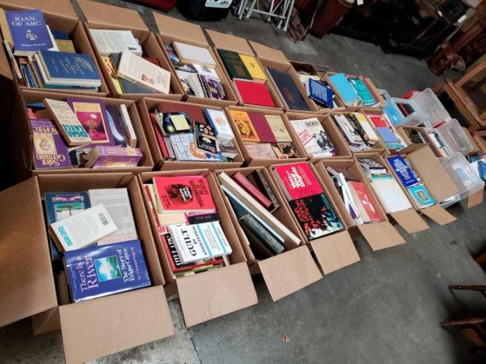 # 608 Books, 23 boxes And 5 Totes Books, 23 boxes And 5 Totes