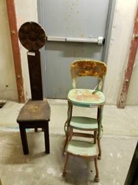 #708: 2 Vintage Chairs
48" tall us the Tallest Chair