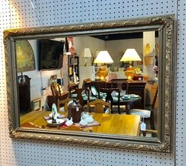 Vintage, Gold Framed, Carved, Wooden Mirror