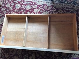 Top drawer of the small Buffet, with wooden dividers