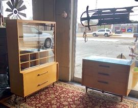 Two matching Mid-Century Modern pieces designed by Merton Gershun, "URBAN SUBURBAN," by American of Martinsville