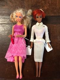 1966 "Nurse Julia" Diahanna Carroll Barbie and 1966 Blonde Haired Barbie
