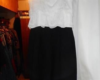 Vintage Black White Mini Dress