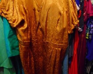 Vintage Silk Dress Plus Size