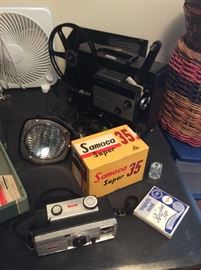 Old reel to reel projector & old camera’s