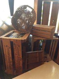 Vintage wooden crates
