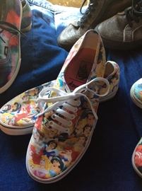 Vans, Disney print shoes, new condition, size 7-8