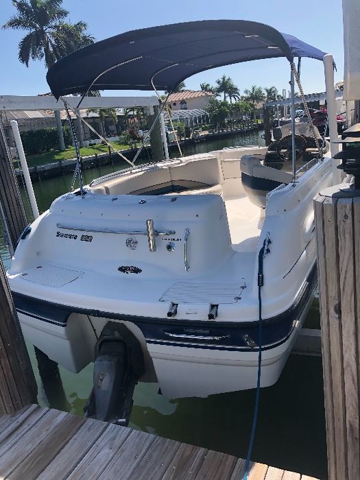 Selling a 1999 Chaparral Sunesta 252 LIMITED EDITION Deck / Ski / Power Boat.  This boat is just over 25 feet long. It has an I/O (inboard/outboard) motor run with a Volvo Penta 5.7 Liter GS Engine (at least 240 horsepower).  Gasoline powered.  The engine is very clean and no water underneath, hull is solid, floor is solid.  This boat is ready for action.   Beautiful seating for friends and family members to cruise, relax, layout and enjoy a day in the Florida sun.  It comes with a Bimini Top to get you out of the Florida sun when needed.  It has an extended v-plane, a swim platform with a ladder, a toilet, life jackets, horn, VHF Radio, Eagle Cuda 350 Depth / Fish Finder, Stereo, and more.  Interior does not have any peeling damages but may need to be washed down.
ASKING $12,000.00. NADA guides places the boat around $12,500. Other similar boats I have seen advertised from $14 - $18,000. Florida title in hand.  Dont miss this beauty.  We will be showing this boat Tuesday April 3 from 