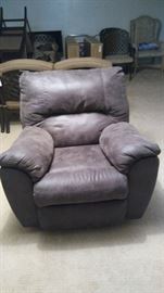 Black leather recliner