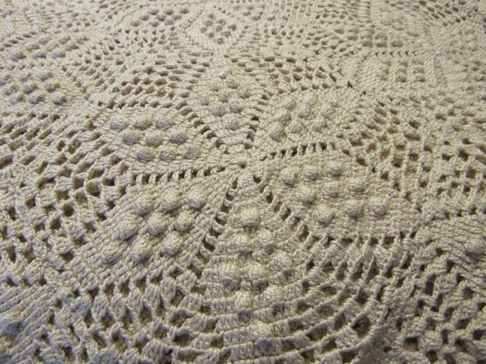 Hand crochet bed cover