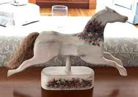 Wooden painted horse