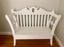 White bench