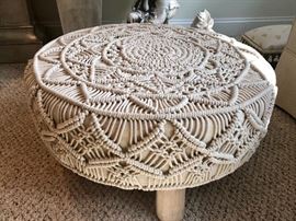 Macrame hassock