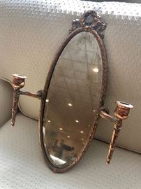 Vintage mirror sconce