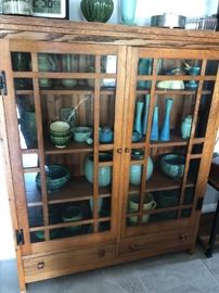 Curio Cabinet & Pottery 