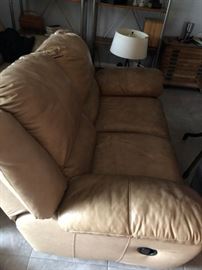 Leather Couch and Loveseat (worn)