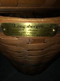 Longaberger Bankers Waste Basket