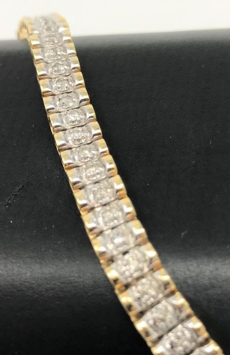 Gold and Diamond Tennis Bracelet https://ctbids.com/#!/description/share/120962