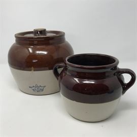 Bean Pot Crock and Lidded Bean Pot https://ctbids.com/#!/description/share/121245