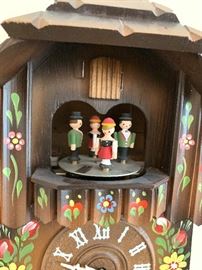 Handpainted German Cuckoo Coo Coo Clock