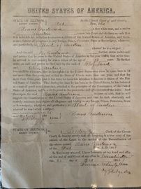1860 U.S. Citizenship Document