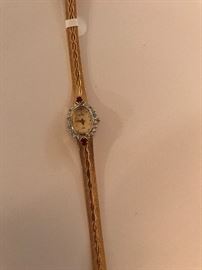 Diamond and Ruby Ladies Watch