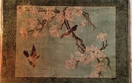 Beautiful Chinese Art Rug - handmade , shows age & still just beautiful.