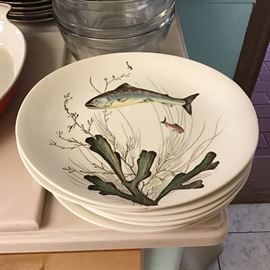 Fish plates by Johnson Bros. - all different