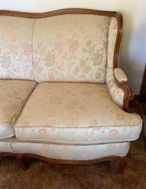 Antique Wood Frame Sofa/Couch	 35x78x32in	HxWxD