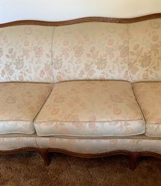 Antique Wood Frame Sofa/Couch	 35x78x32in	HxWxD