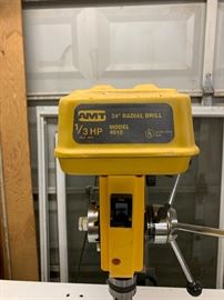 AMT 34in 1/3 Hp Radial Drill 4910 w/ Rolling Stand	66x36x38in	HxWxD