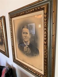 charcoal portraits 1800s Husband/Wife	