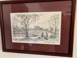 Terry Redlin Ducks Unlimited Study for Early Fall Migration Drawing	 