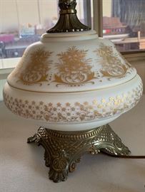 MC Co Lamp Frosted Glass Gold Lamp	 