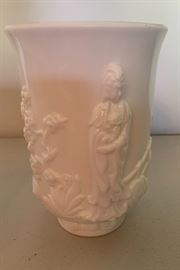 Fenton Asian Empress Milk Glass Vase