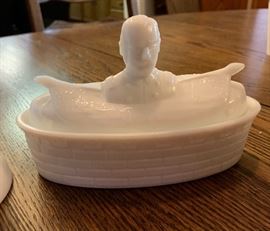 Milk Glass Admiral Dewey	 