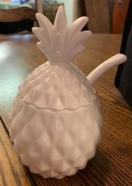 Milk Glass Pineapple Jelly jar