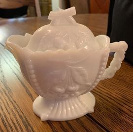 Westmoreland Milk Glass Cherry Creamer