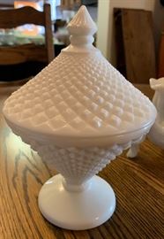 AS-IS Westmoreland Hobnail Covered Dish	
